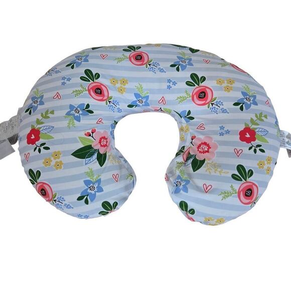 Boppy Original Feeding and Infant Support Pillow Floral Stripes - Picture 1 of 5